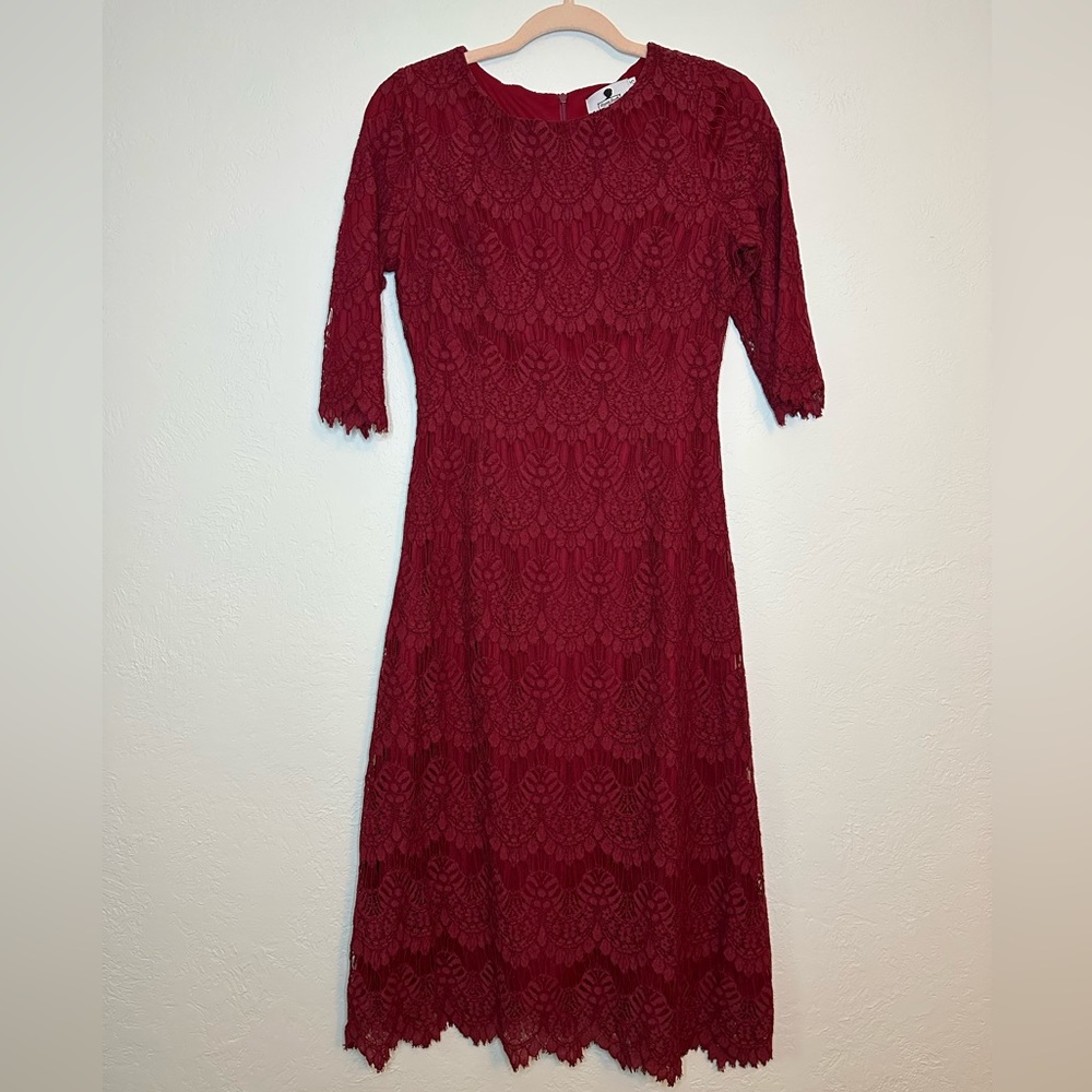 Dainty Jewells Night in Paris wine dress